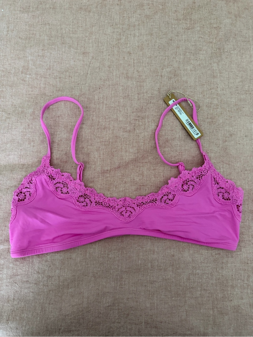 SKIMS Fits Everybody Lace Scoop Bralette - Neon Orchid, L